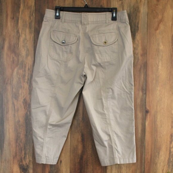 Style & Co Women's Capri Khaki Pants 10 - Picture 4 of 5